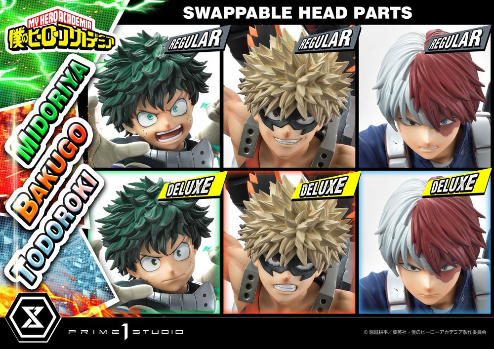 My Hero Academia Midoria Bakugo Todoroki Statue 1/4 Scale Prime 1 Deluxe