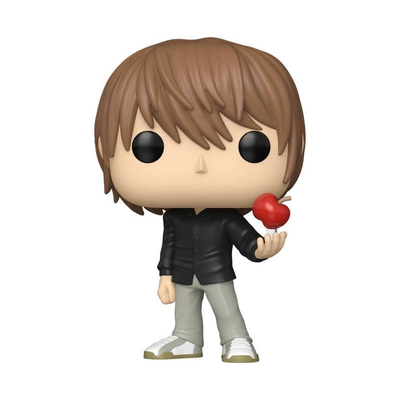 Funko Pop! vinyl figure of a character with brown hair holding a red apple on a white background