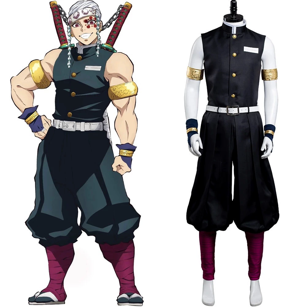Cosplay costume of a character with detailed design on a white background