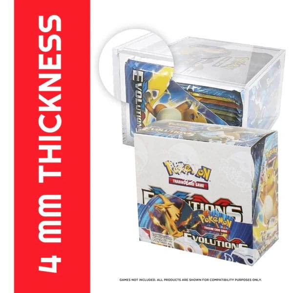 Evoretro Acrylic Display Case for Booster Boxes Ver. 1 with Sliding Lid