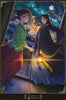 An illustrated anime-style art print from Apothecary Diaries, featuring two characters in traditional Japanese attire holding a lantern on a wooden deck at night under a starry sky. The print has a decorative gold border and the 'Apothecary Diaries' logo at the bottom.