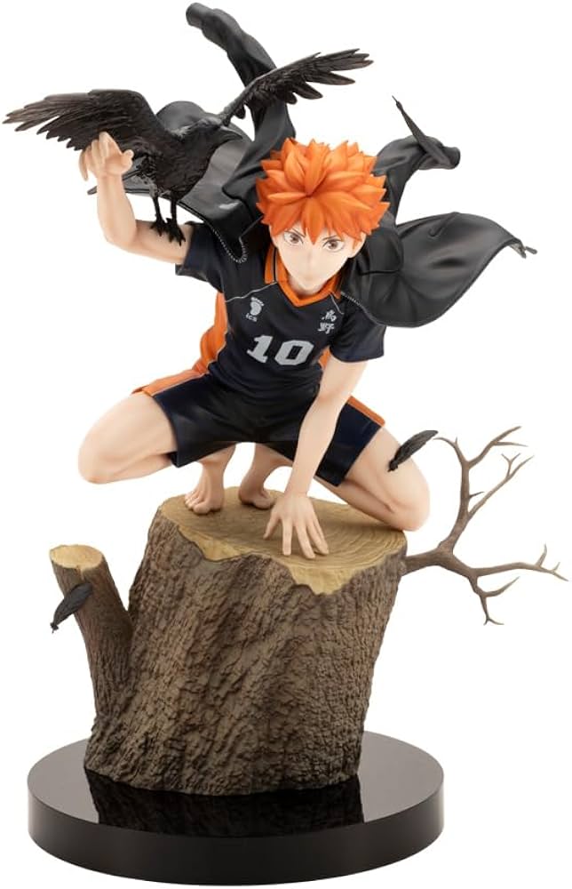 Kotobukiya ARTFX J 1/8 scale statue of Shoyo Hinata from Haikyu!!, featuring detailed sculpt and dynamic volleyball pose, in collector packaging.
