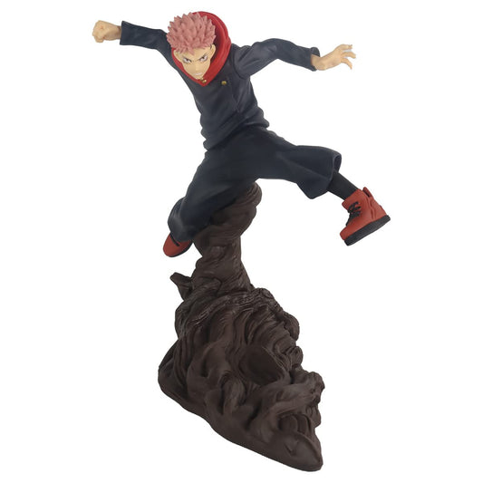 Action figure of a character in a dynamic pose on a white background