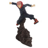 Action figure of a character in a dynamic pose on a white background