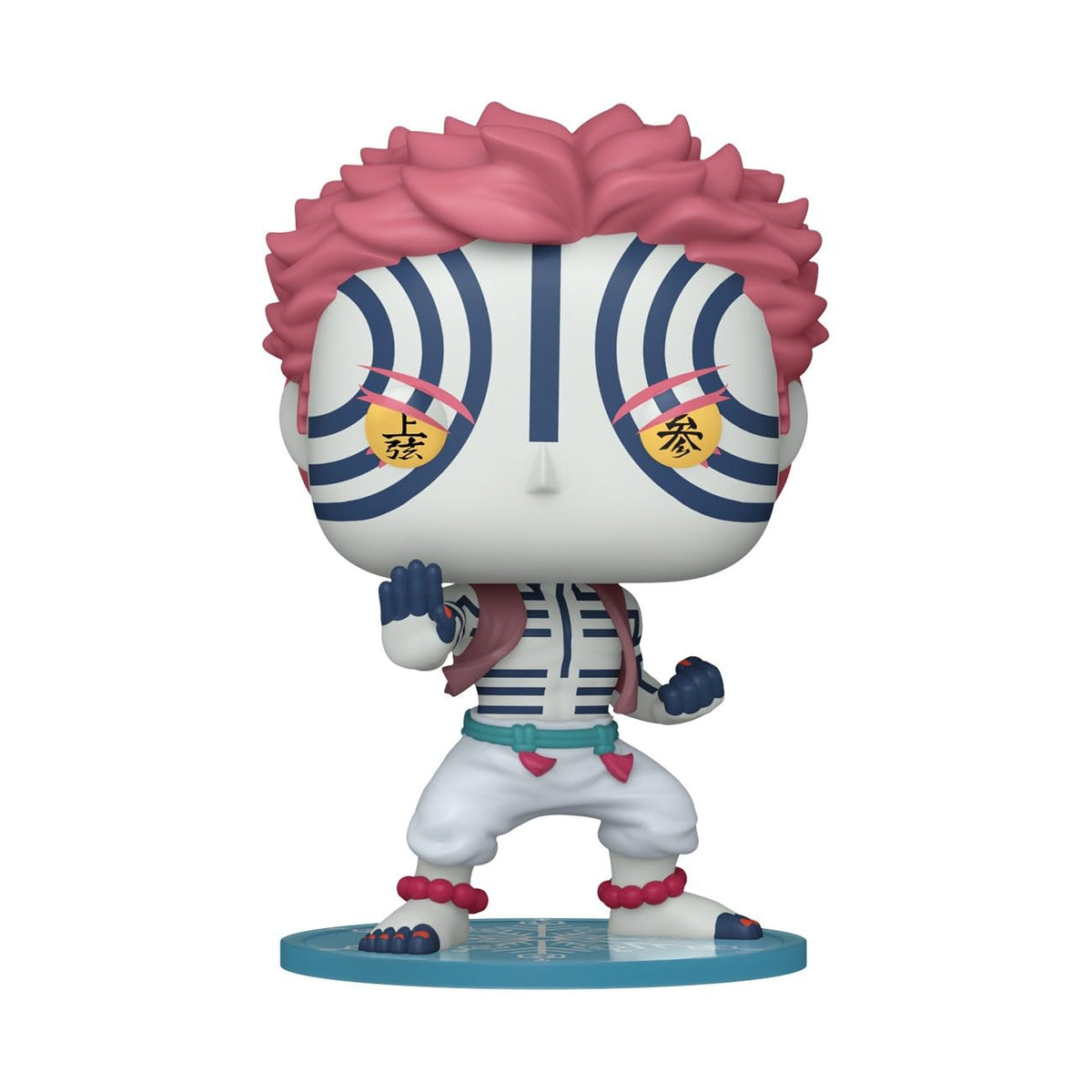 Funko Pop! vinyl figure with pink hair and striped outfit on a white background