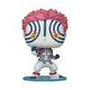 Funko Pop! vinyl figure with pink hair and striped outfit on a white background
