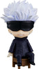 Action figure with spiky white hair and black mask sitting on a stool against a white background