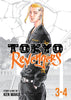 Tokyo Revengers Volume 3-4 comic book cover featuring a blonde male character in a black jacket, with the title 'Tokyo Revengers' in large black and orange lettering.