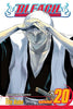 Bleach Volume 20 manga cover featuring a stylized illustration of the character Ori waifu with white hair, a black and white haori, and a katana at the bottom, with the title BLEACH at the top and volume number 20 in red at the lower right.