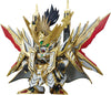 SD Gundam World Heroes TENKAMUSODAISHOGUN model kit by Bandai Spirits, featuring intricate samurai armor design and detailed components, unassembled in box.