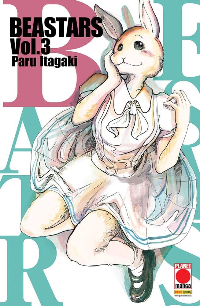 Manga book cover of 'Beastars' Vol. 3 with an illustration of a character in a dress.