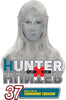 Manga volume cover for Hunter x Hunter, Volume 37, featuring a grayscale sketch of the character Guts with a red X over his eyes. The title 'HUNTER X HUNTER' is displayed in bold letters with a red X, and the bottom features a blue banner with the text '37 Story & Art by YOSHHIRO TOGASHI'.