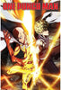 Two animated characters from 'One Punch Man' in a dynamic pose with energy effects.