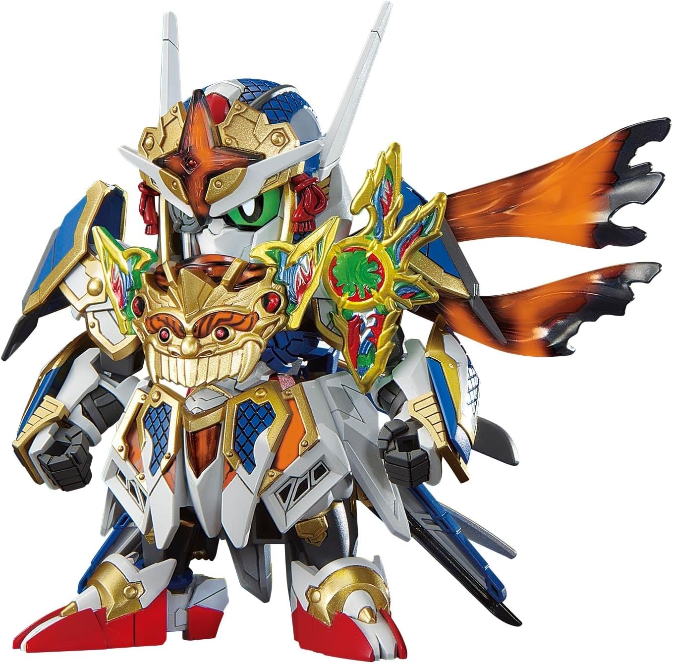 SD Gundam World Heroes Onmitsu Gundam Aerial model kit by Bandai Spirits, featuring ninja-themed design and detailed parts, unassembled in box.