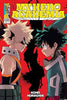 My Hero Academia Volume 2 comic book cover featuring Katsuya Bakugo and Izumi Midoriya facing each other against a red and black background with the title 'MY HERO ACADEMIKA' in large yellow letters at the top.