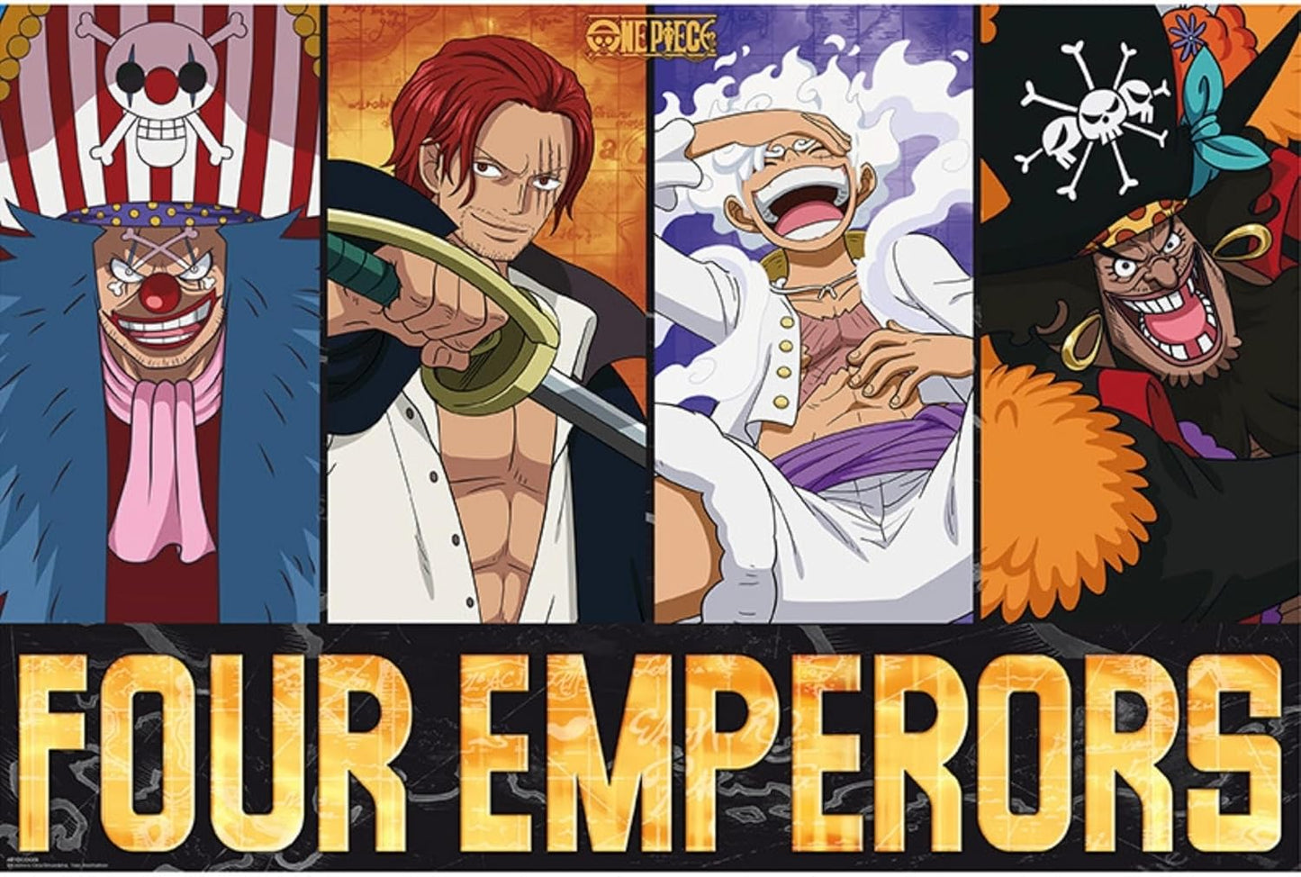 Collage of anime characters with 'Four Emperors' text