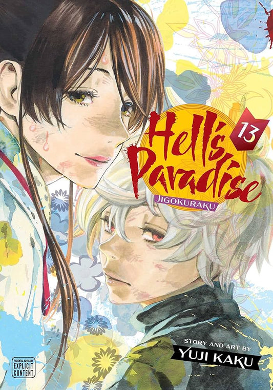 Manga book cover of 'Hell's Paradise' with two characters facing each other.