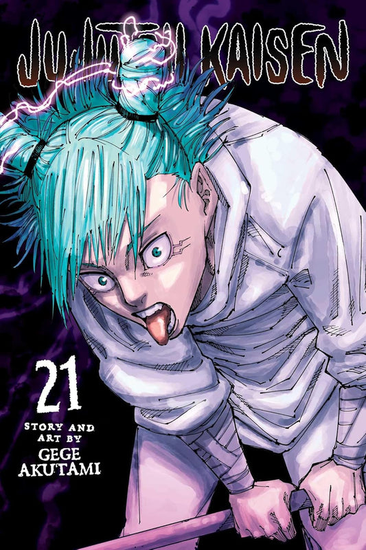 Manga book cover with character and title 'Jujutsu Kaisen' on a dark background