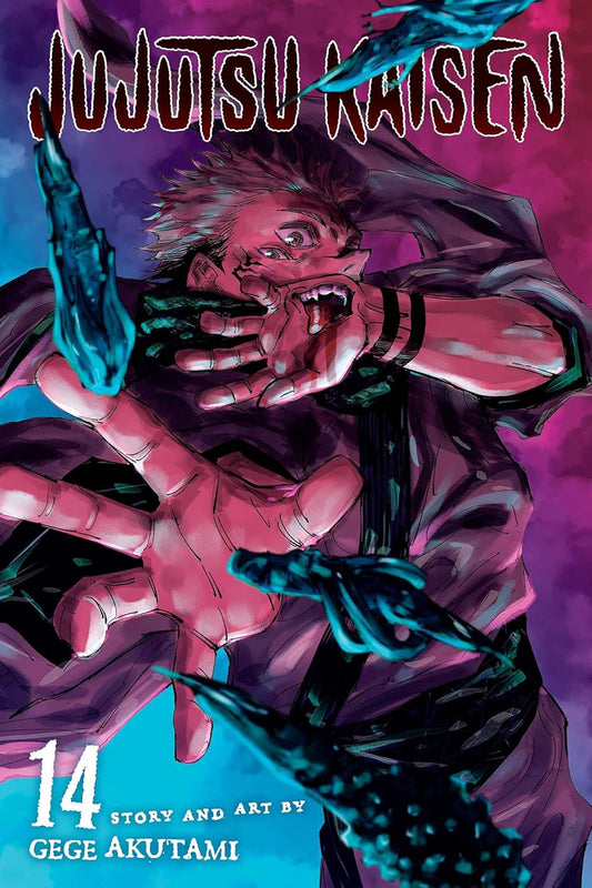 Cover of 'Jujutsu Kaisen' Volume 14 with a character in a dark and intense pose.