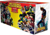 Collection of 'My Hero Academia' volumes 1-20 on a red and yellow box with character illustrations.