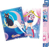 Sailor Moon posters with Luna and Artemis and Sailor Moon character on a white background