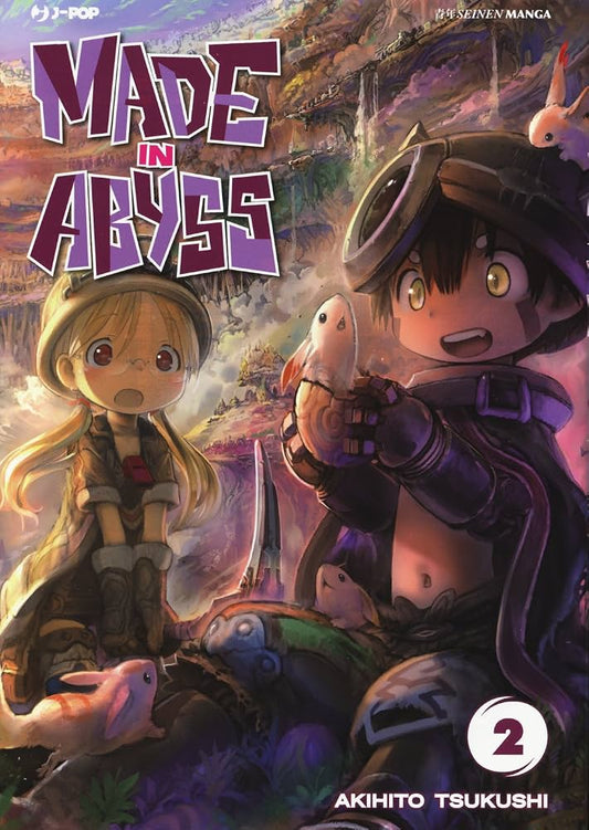 Cover of 'Made in Abyss' manga volume 2 with two characters and a rabbit-like creature.