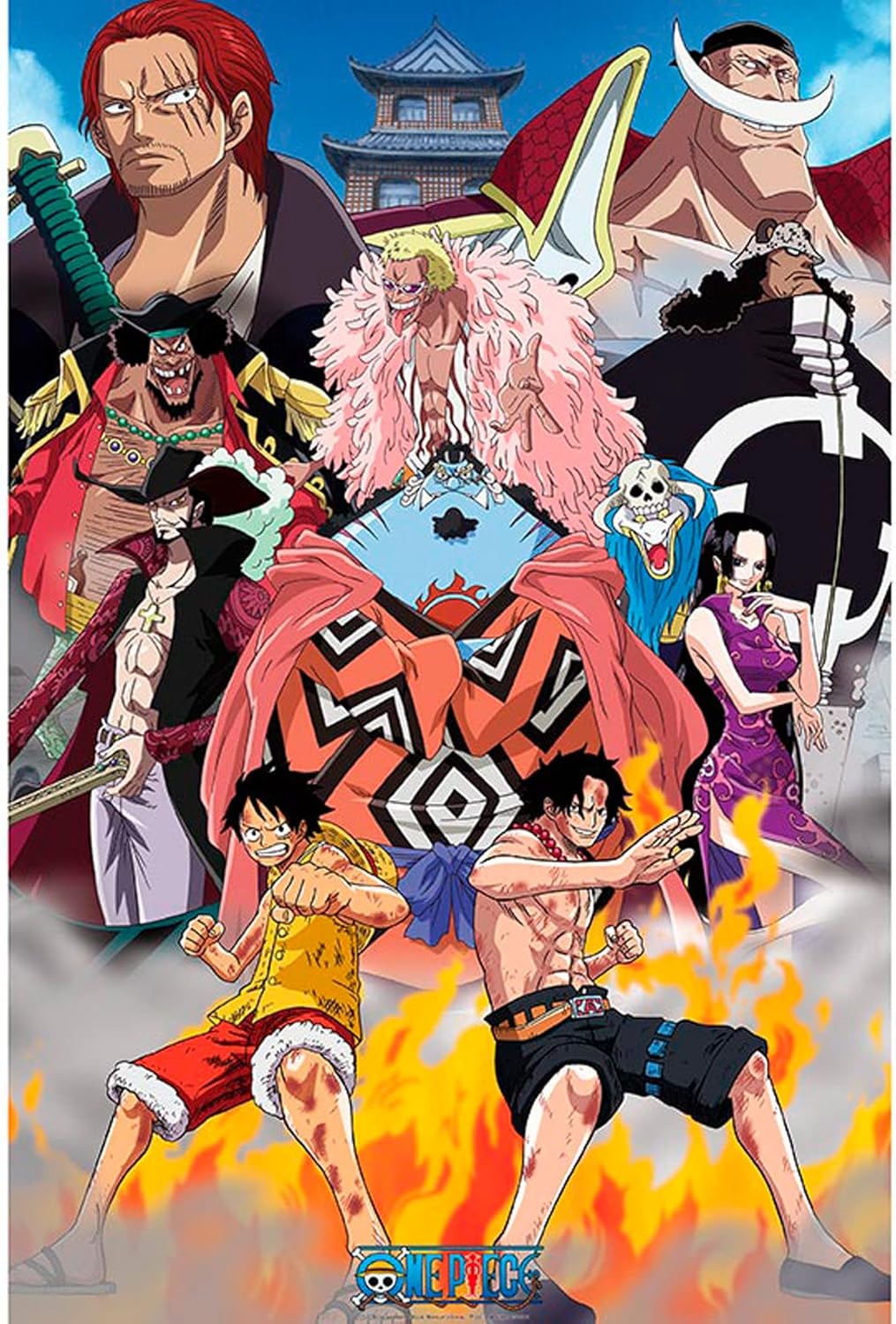 Group of animated characters with a colorful background