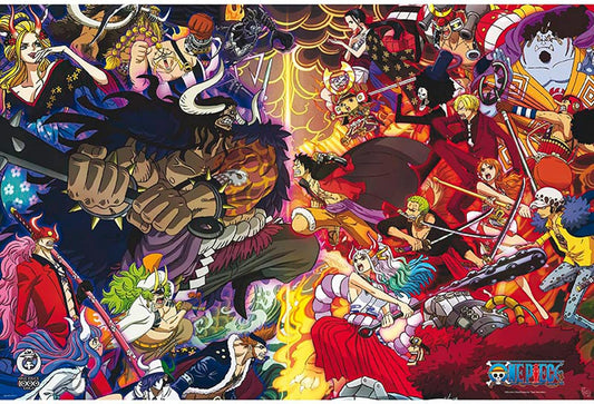Colorful collage of animated characters from a popular anime series.