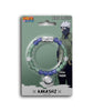 A Naruto Shippuden Kakashi-themed beaded bracelet in its original blister card packaging. The bracelet features translucent green, blue, and white beads with silver metal accents, including a silver Naruto symbol and a silver chakra disc charm.