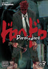 Cover of 'Dorohedoro' with a character in a suit and red mask, featuring explicit content warning.