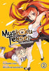 Manga book cover of 'Mushoku Tensei' with two characters on a yellow background