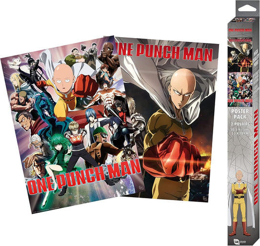 One Punch Man poster set with packaging