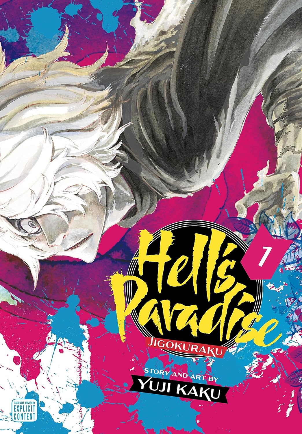 Manga book cover of 'Hell's Paradise' with stylized artwork and vibrant colors.
