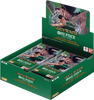One Piece card game box with green and white design