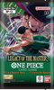 One Piece card game booster pack with anime character design