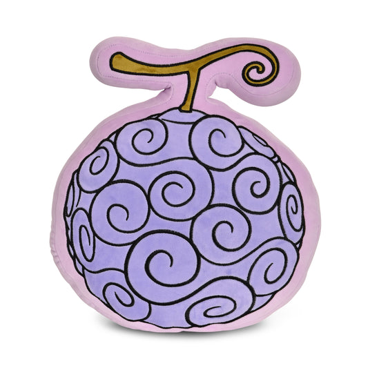 Decorative item with purple spiral pattern and pink border on a white background