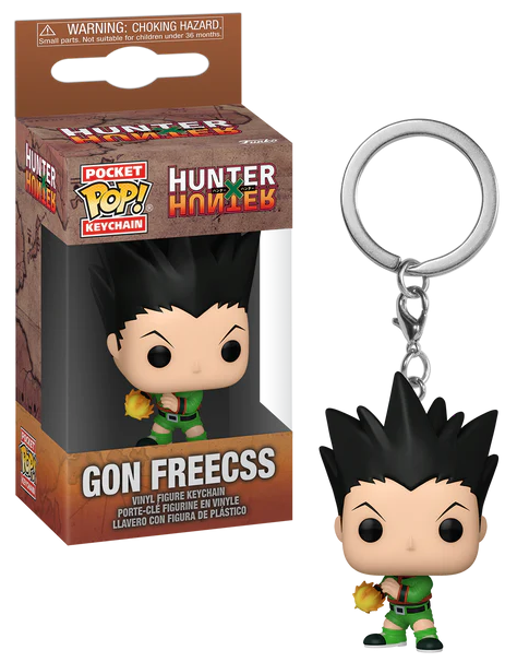 Funko Pop! keychain of Gon Freecss from Hunter x Hunter with packaging
