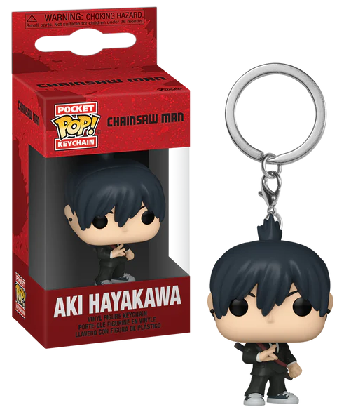 Funko Pop! keychain of Aki Hayakawa from Chainsaw Man with packaging