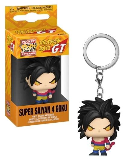 Dragon Ball GT Super Saiyan 4 Goku keychain with packaging on a white background
