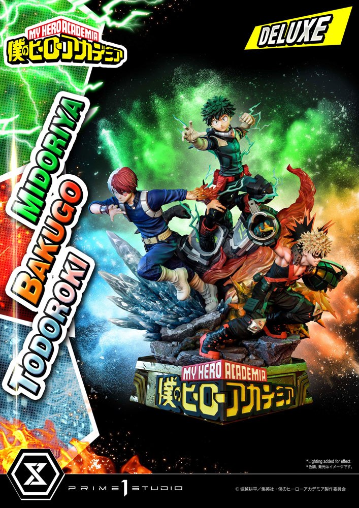 My Hero Academia Midoria Bakugo Todoroki Statue 1/4 Scale Prime 1 Deluxe