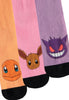 Pokemon Gengar-Eevee-Charmander Pack of 3 pairs of Sport socks — 39-42