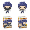 Small figure of a hero character with purple hair in 2 versions