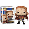 Funko Pop figure of Fuegoleon from Black Clover, featuring his flame-themed armor and confident pose, in collector packaging.