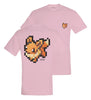 Pokemon Eevee Pixelated T-shirt Pink