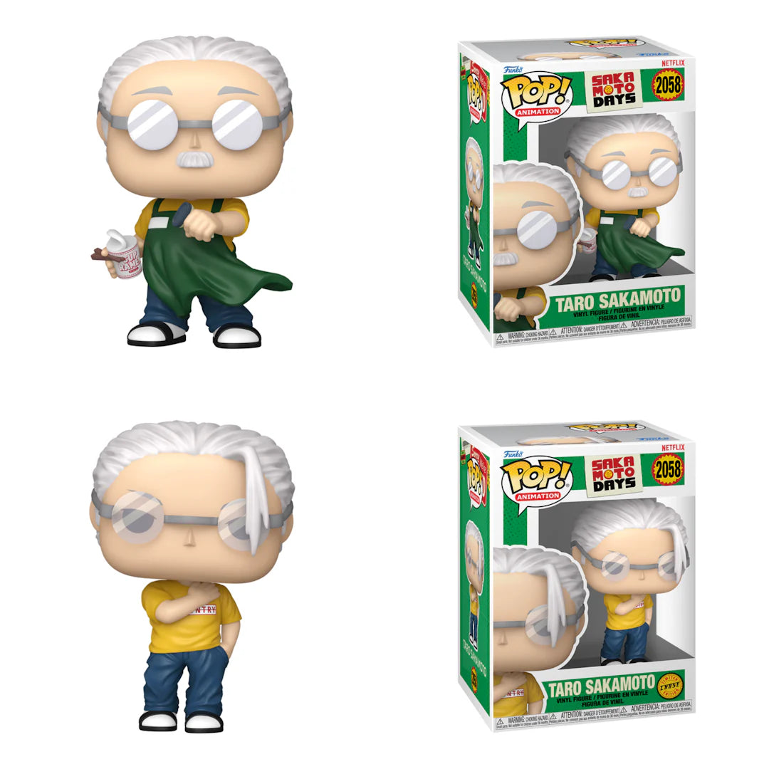 figure of a man cooking and a version ready to fight. 