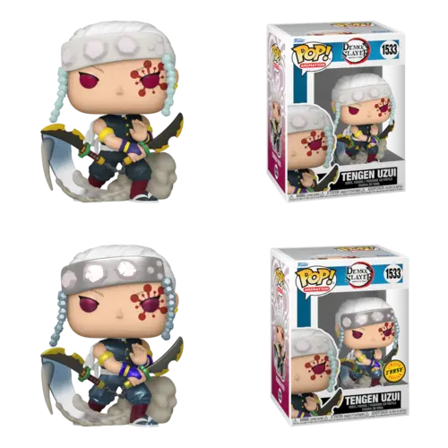 Demon Slayer Funko Pop Tengen Uzui & Chase Bundle