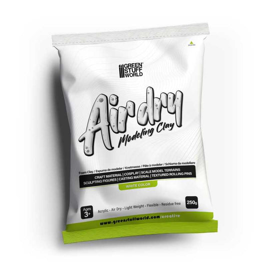 White package of Green Stuff World Air Dry Modeling Clay on a white background