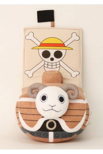 One Piece Going Merry plush figure with ship design and soft details