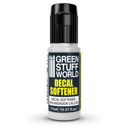Bottle of Green Stuff World Decal Softener on a white background