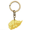 Gold-colored keychain with a cloud design on a white background, featuring the ABY Style logo.